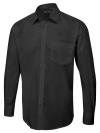  UC713  Men's Long Sleeve Poplin Shirt Black colour image